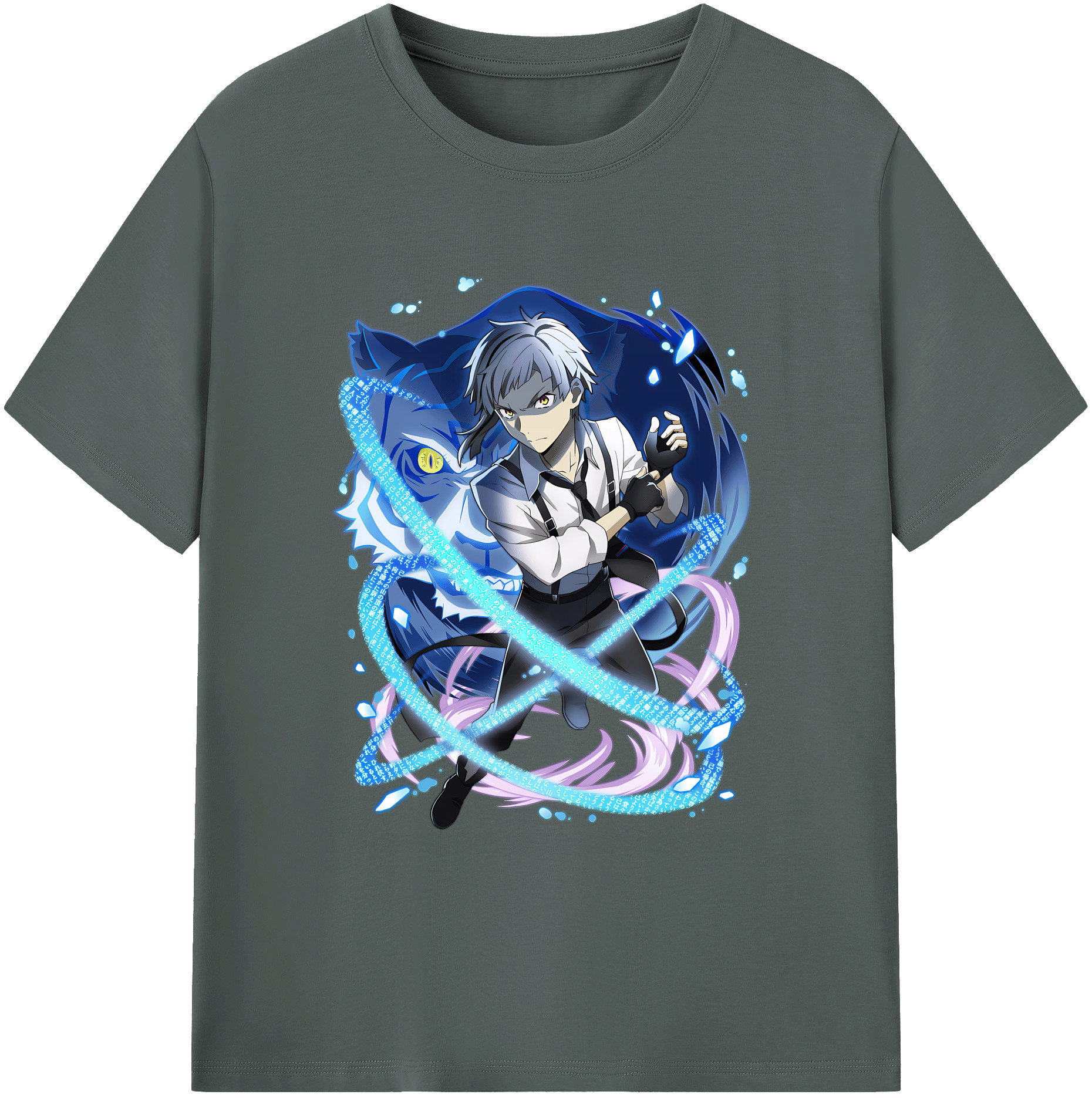 （画像用） 文豪ストレイドッグス Bungo Stray Dogs 綿100％ メンズ半袖Tシャツ｜肌触りやわらか＆通気性